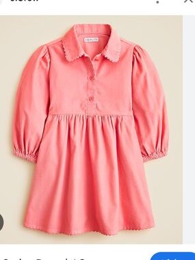 J. Crew Coral Pink Long-Sleeve Girls' Dress
